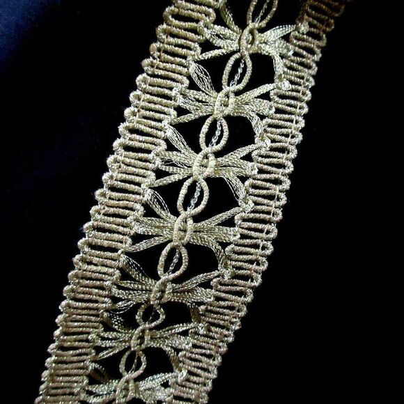 Zara Basic Black Slim Leg Dress Pants Gold Side Leg Embellished Trim Sz S NEW - Picture 9 of 9